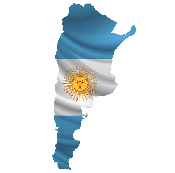 Argentina Mapa da bandeira ícone — Vetor de Stock